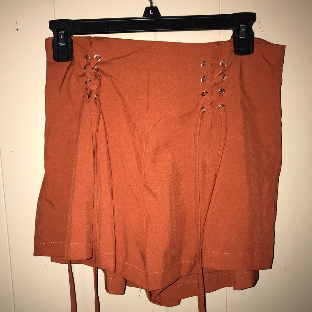 Orange Tie Shorts